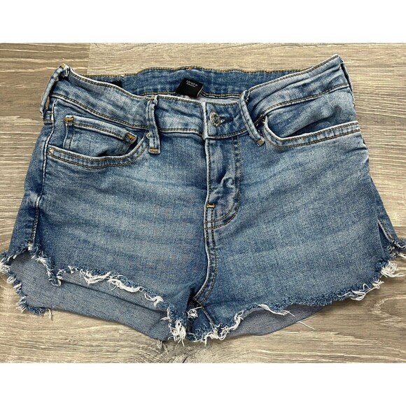 True Religion Shorts Cut Off Jeans Mid Rise Skinny Stella‎ Designer 29 Festival - Picture 1 of 5